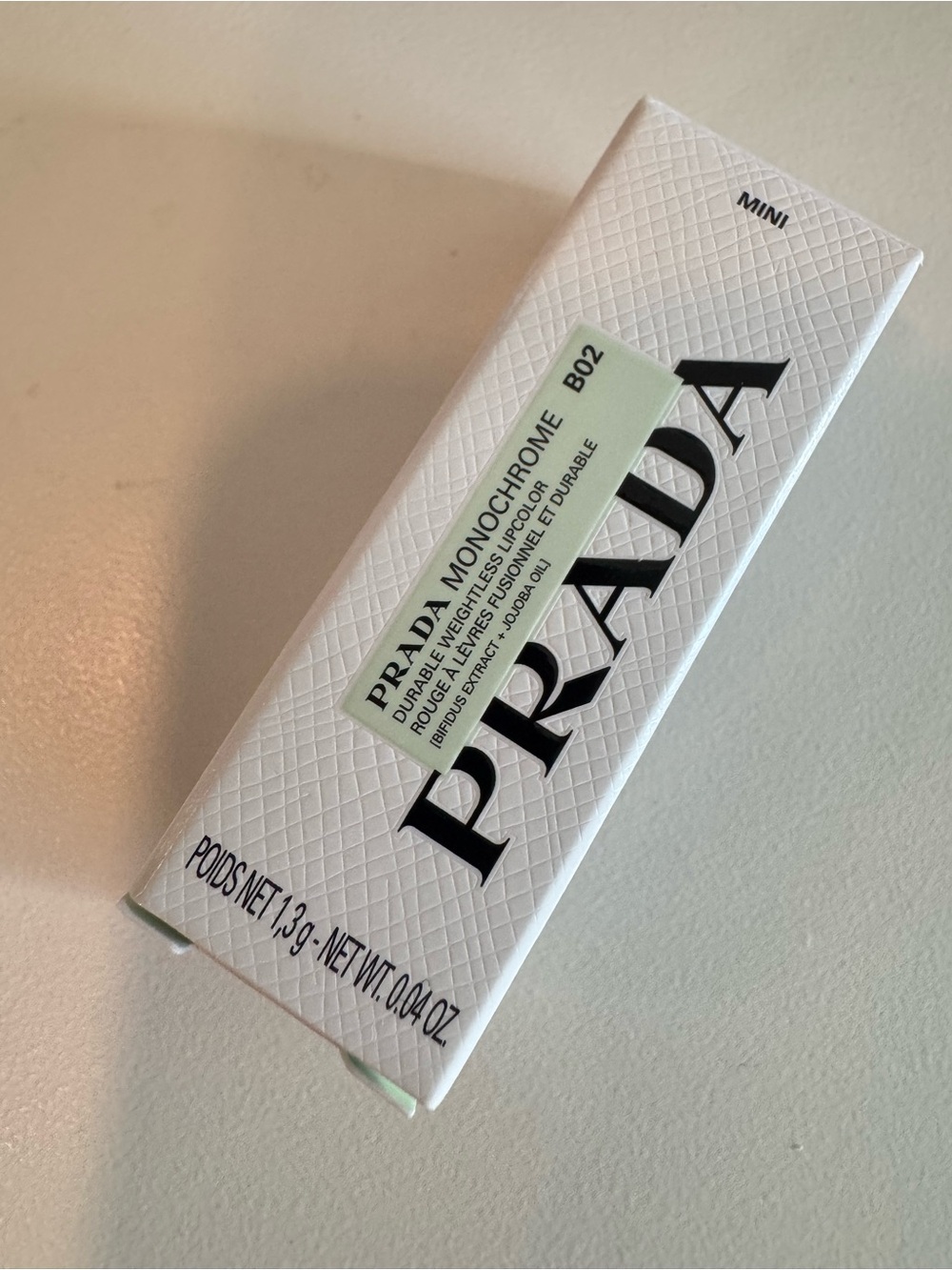 Prada Monochrome Mini Lipstick - B02 Quartz